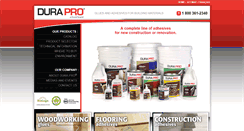 Desktop Screenshot of duraproadhesives.com